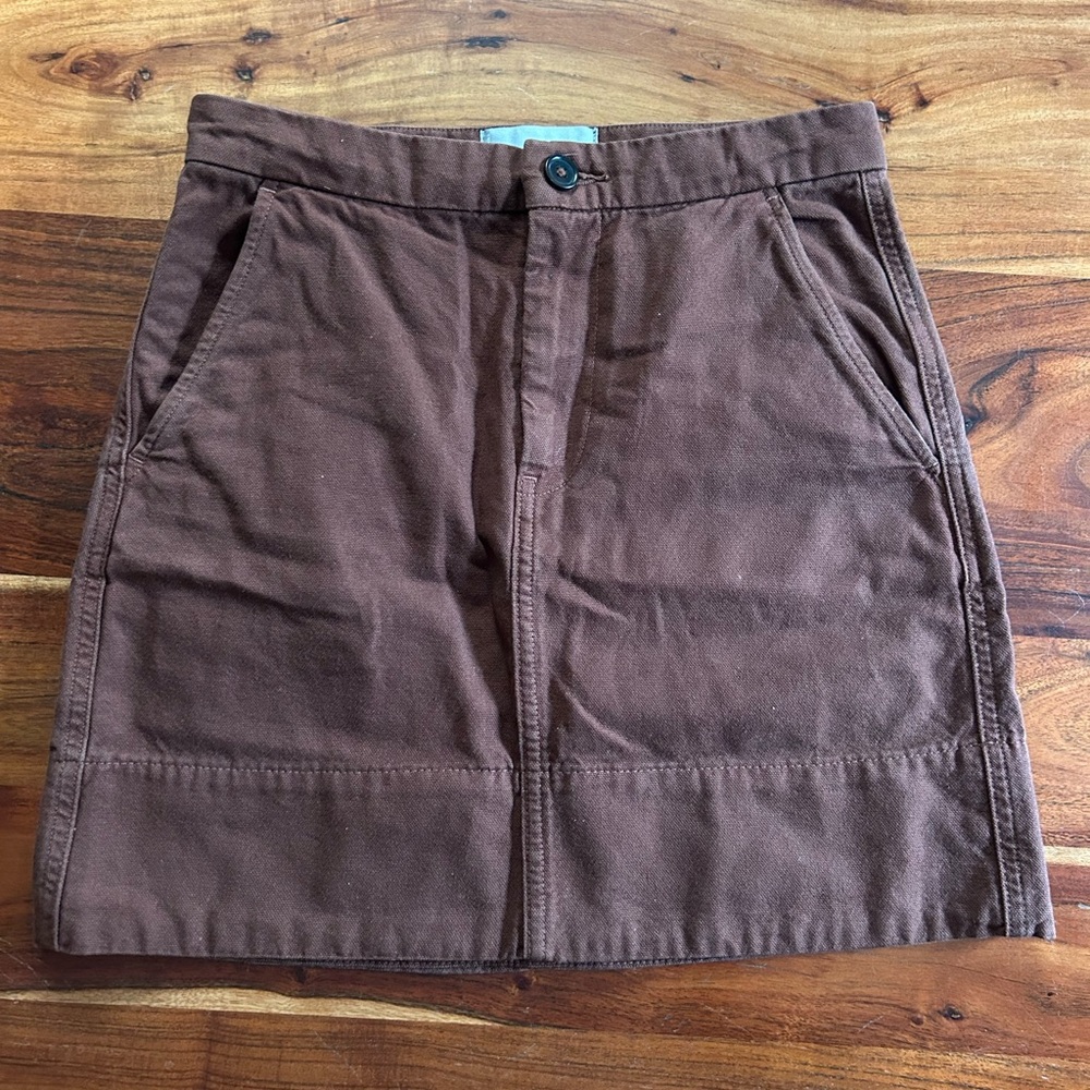 Everlane chocolate brown skirt